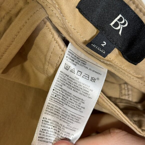 Banana Republic Mid Rise Slim Cargo Pants Khaki Size 2 Office Careerwear Utility - Picture 10 of 11